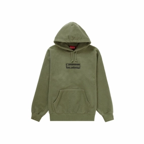 Supreme Inside Out Box Logo Hooded Sweatshirt Light Olive