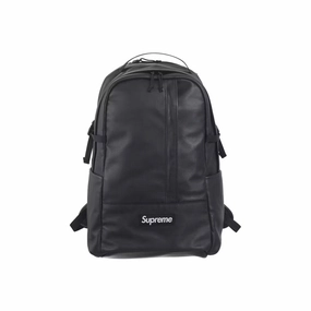 Supreme Leather Backpack Black