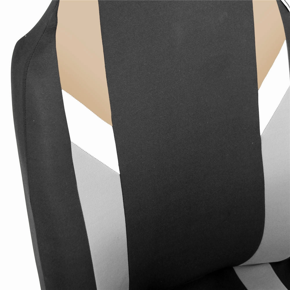 Supreme Modernistic Car Seat Covers - Full Set Beige