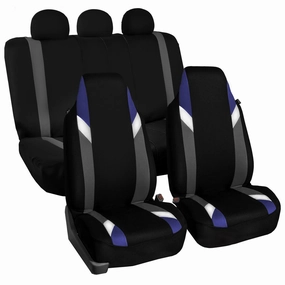 Supreme Modernistic Car Seat Covers - Full Set Blue