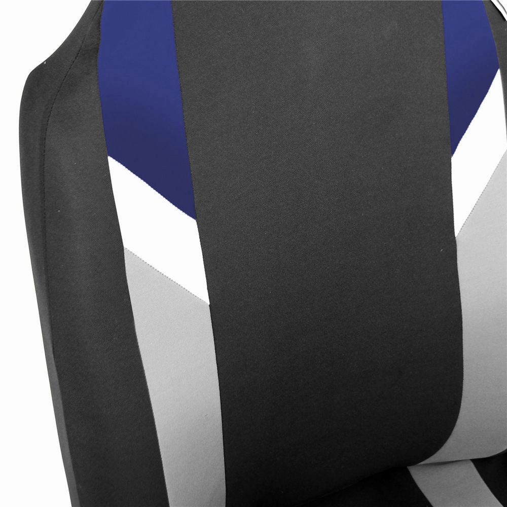 Supreme Modernistic Car Seat Covers - Full Set Blue