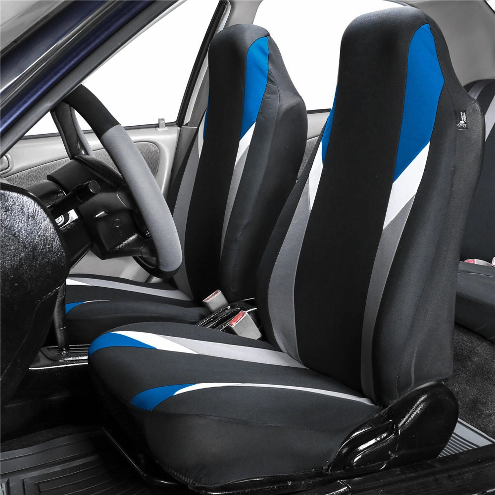 Supreme Modernistic Car Seat Covers - Full Set Blue