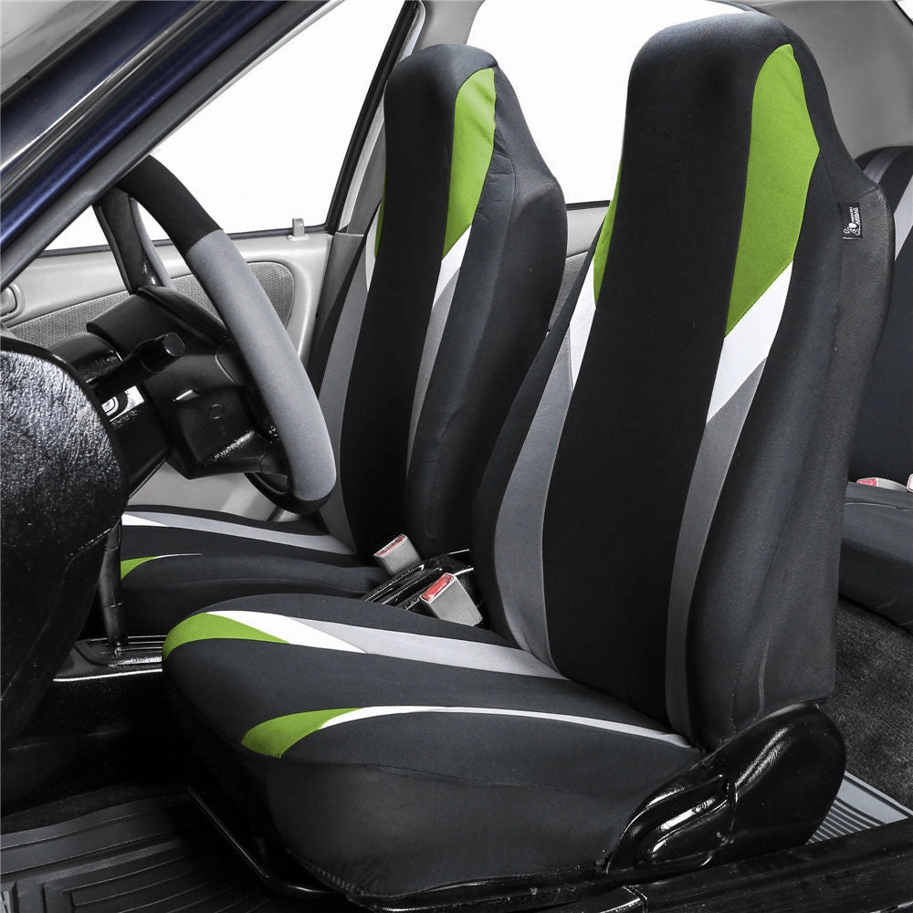Supreme Modernistic Car Seat Covers - Full Set Green