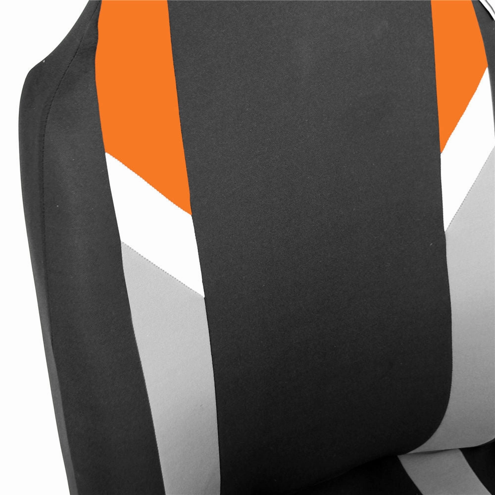 Supreme Modernistic Car Seat Covers - Full Set Orange