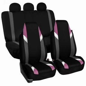 Supreme Modernistic Car Seat Covers - Full Set Pink