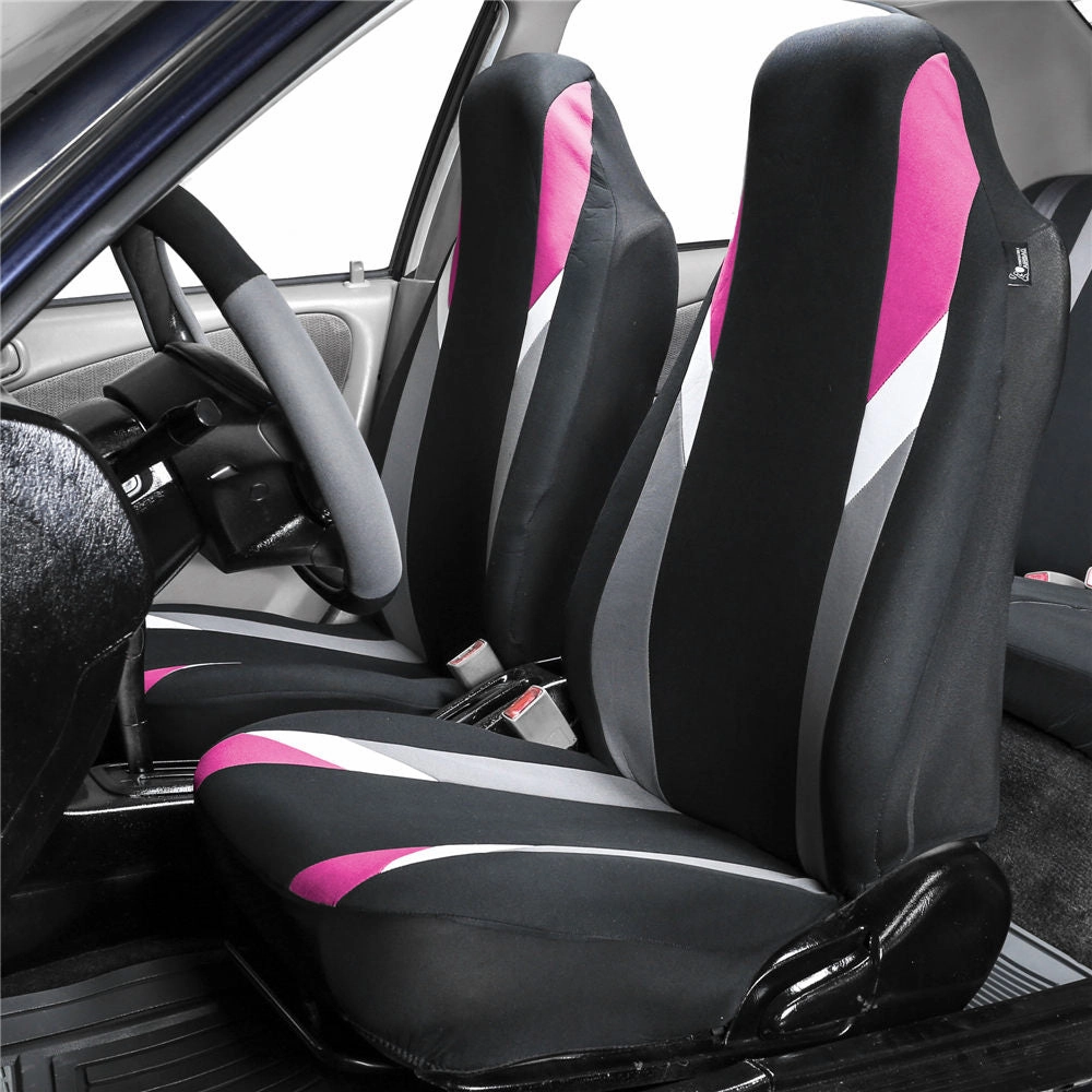 Supreme Modernistic Car Seat Covers - Full Set Pink