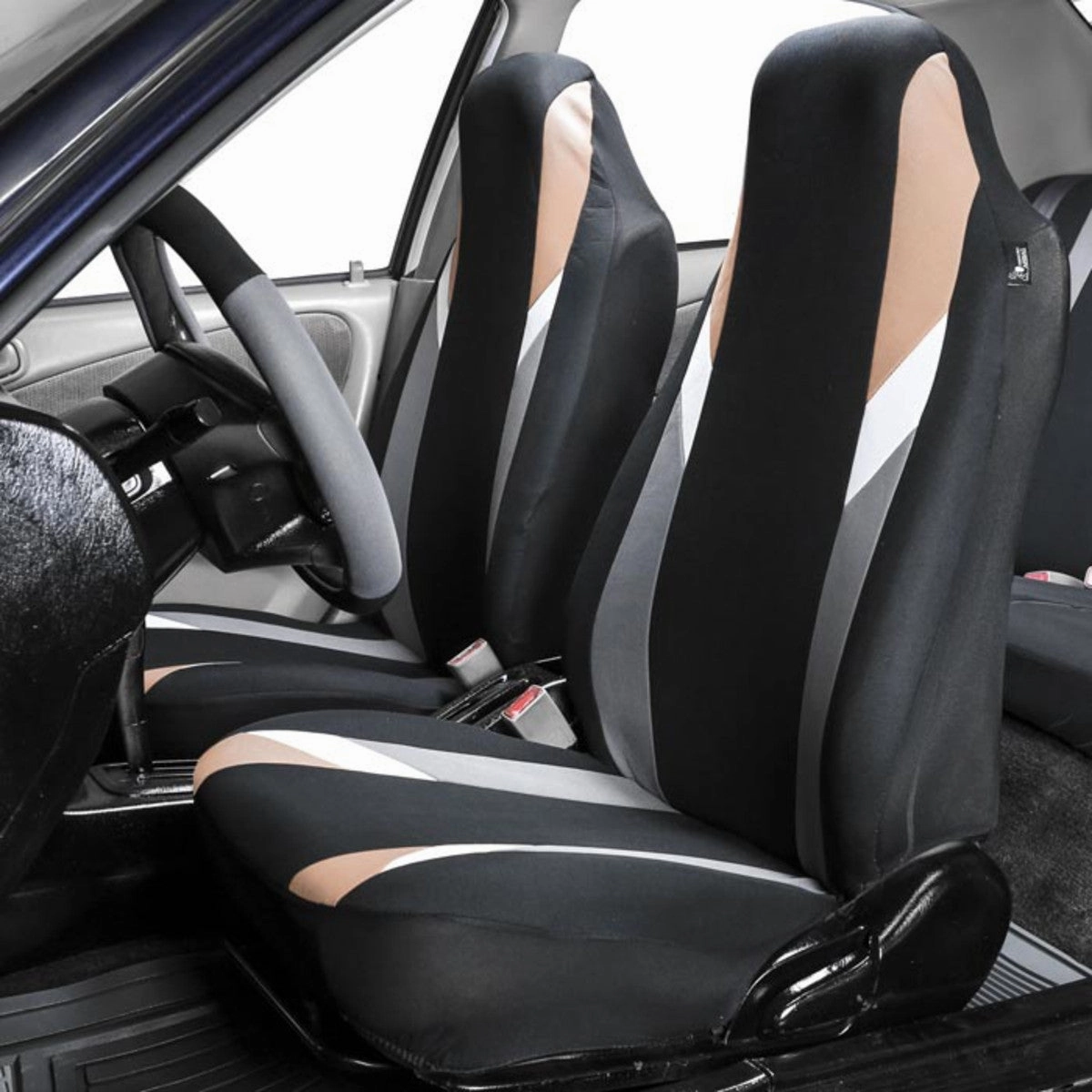 Supreme Modernistic Seat Covers - Front Set Beige