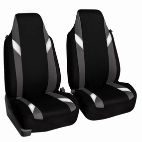 Supreme Modernistic Seat Covers - Front Set Gray