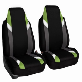 Supreme Modernistic Seat Covers - Front Set Green