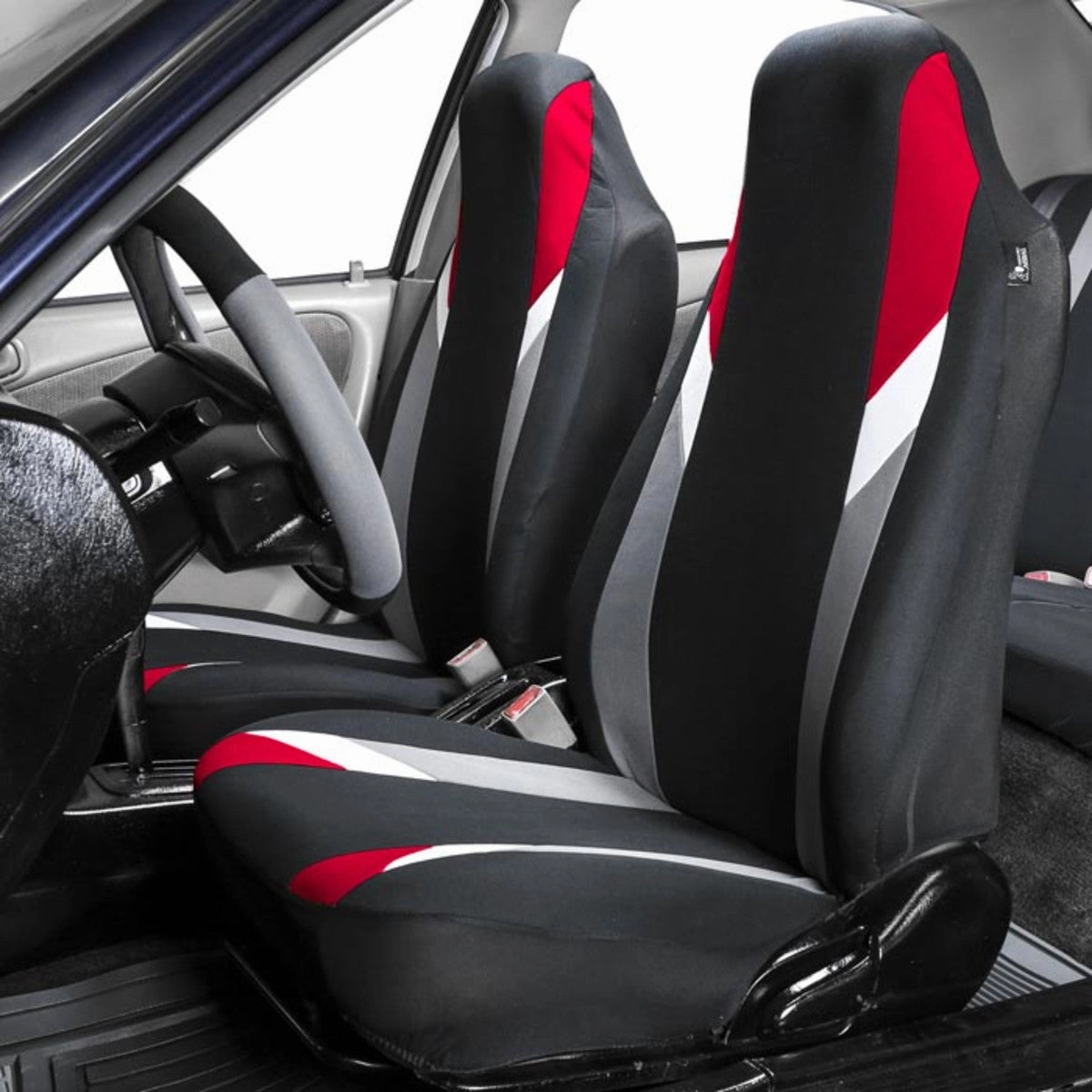 Supreme Modernistic Seat Covers - Front Set Red