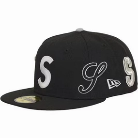 Supreme Multi S Logo New Era 59Fifty Fitted Hat Black