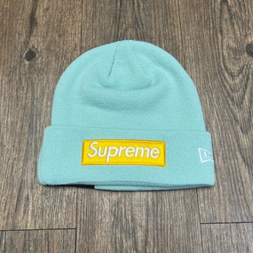 Supreme New Era Box Logo Beanie (FW17) Ice Blue