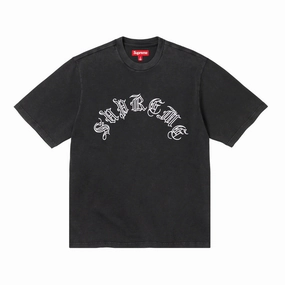 Supreme Old English Embroidered S/S Tee - Black
