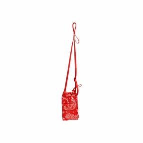 Supreme Puffer Neck Pouch Red Paisley