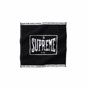 Supreme Square Mini Towel - Black