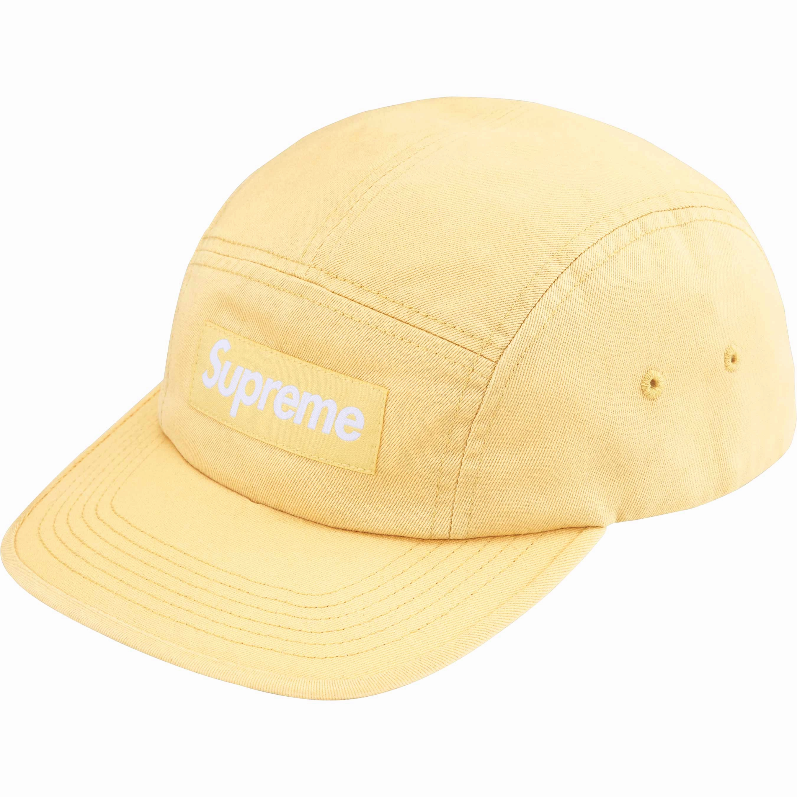 Supreme SS25 Washed Chino Twill Camp Cap Light Yellow