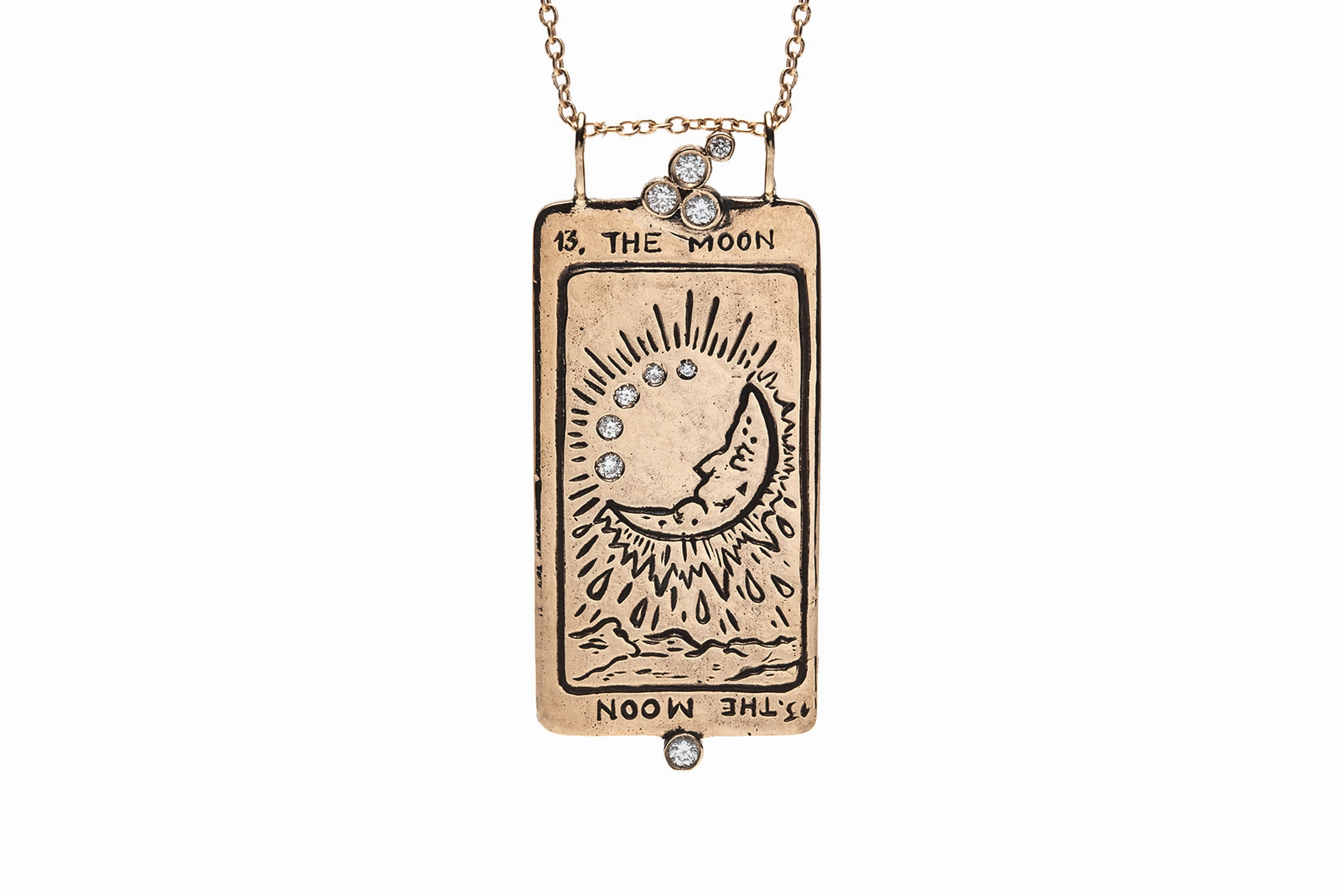 Supreme The Moon Tarot Card Necklace