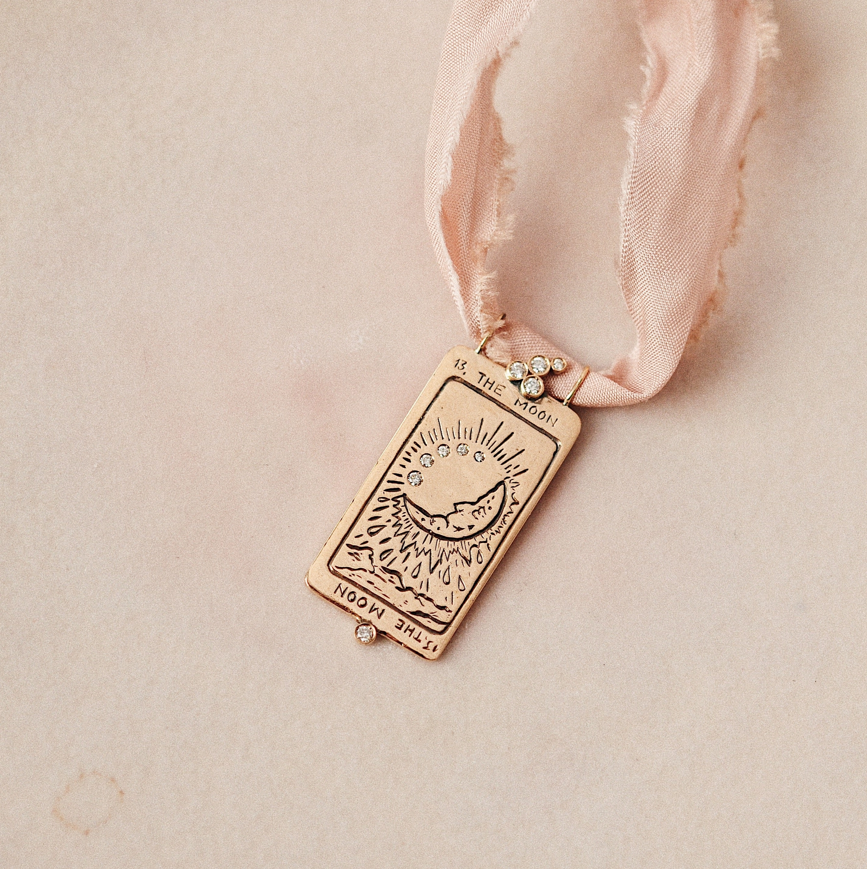 Supreme The Moon Tarot Card Necklace