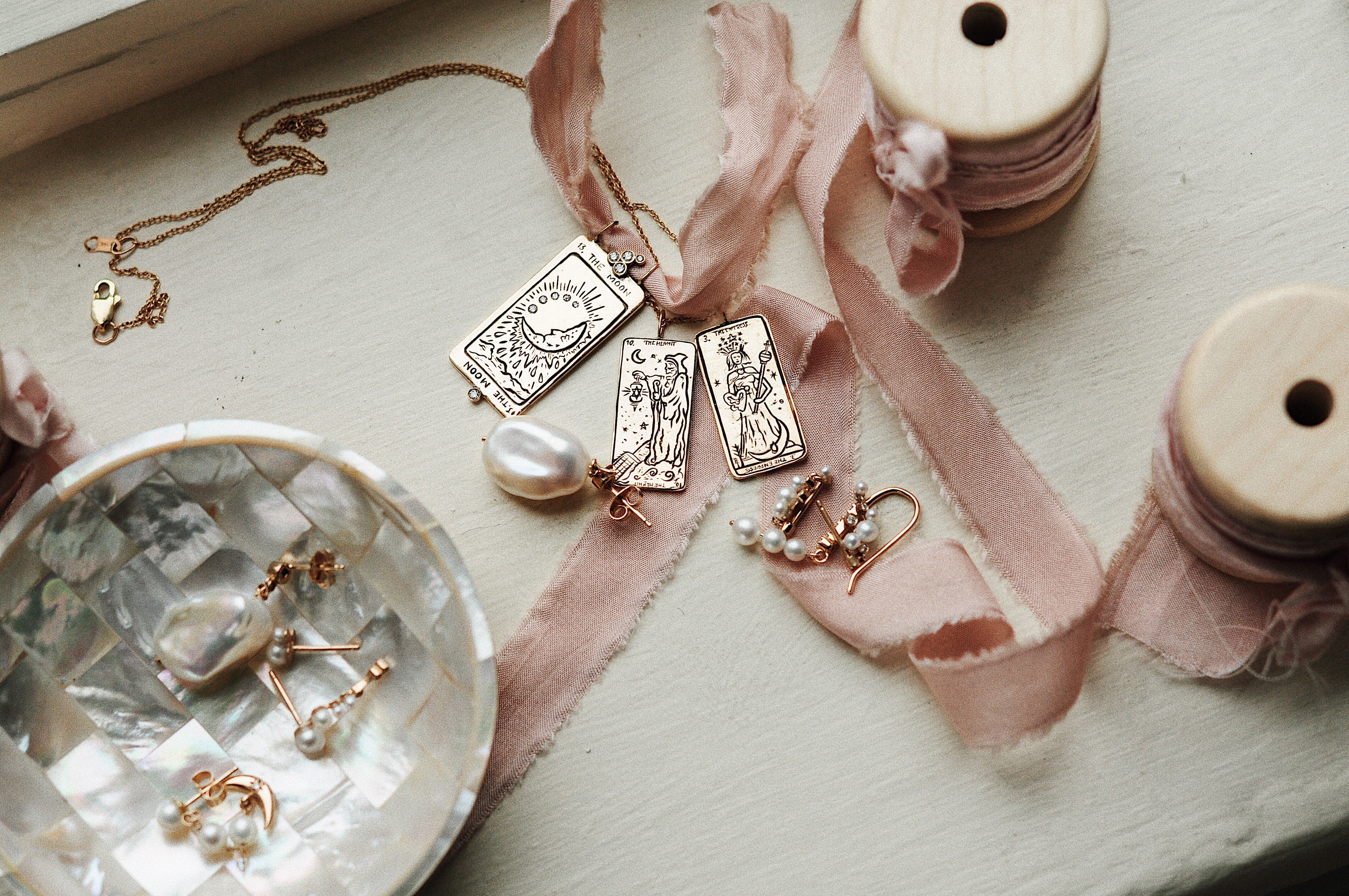 Supreme The Moon Tarot Card Necklace - READY-TO-SHIP