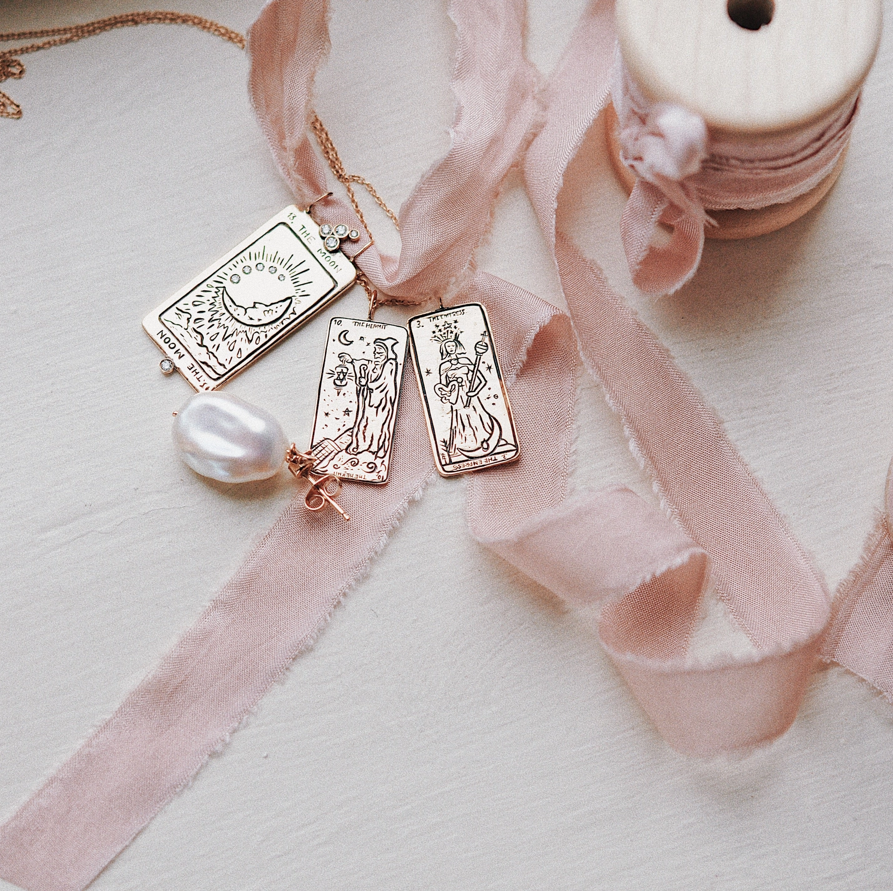 Supreme The Moon Tarot Card Necklace - READY-TO-SHIP