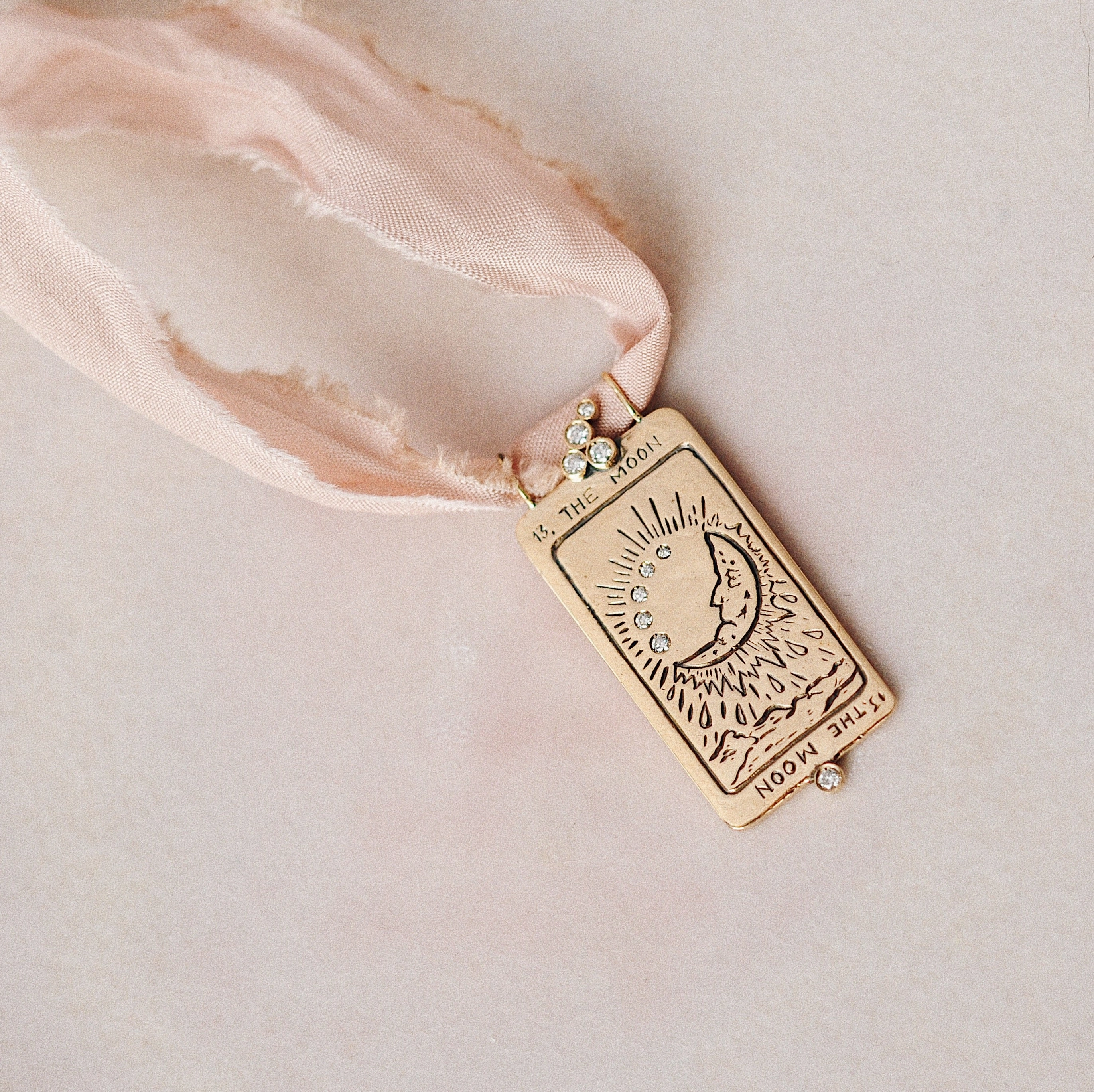 Supreme The Moon Tarot Card Necklace - READY-TO-SHIP