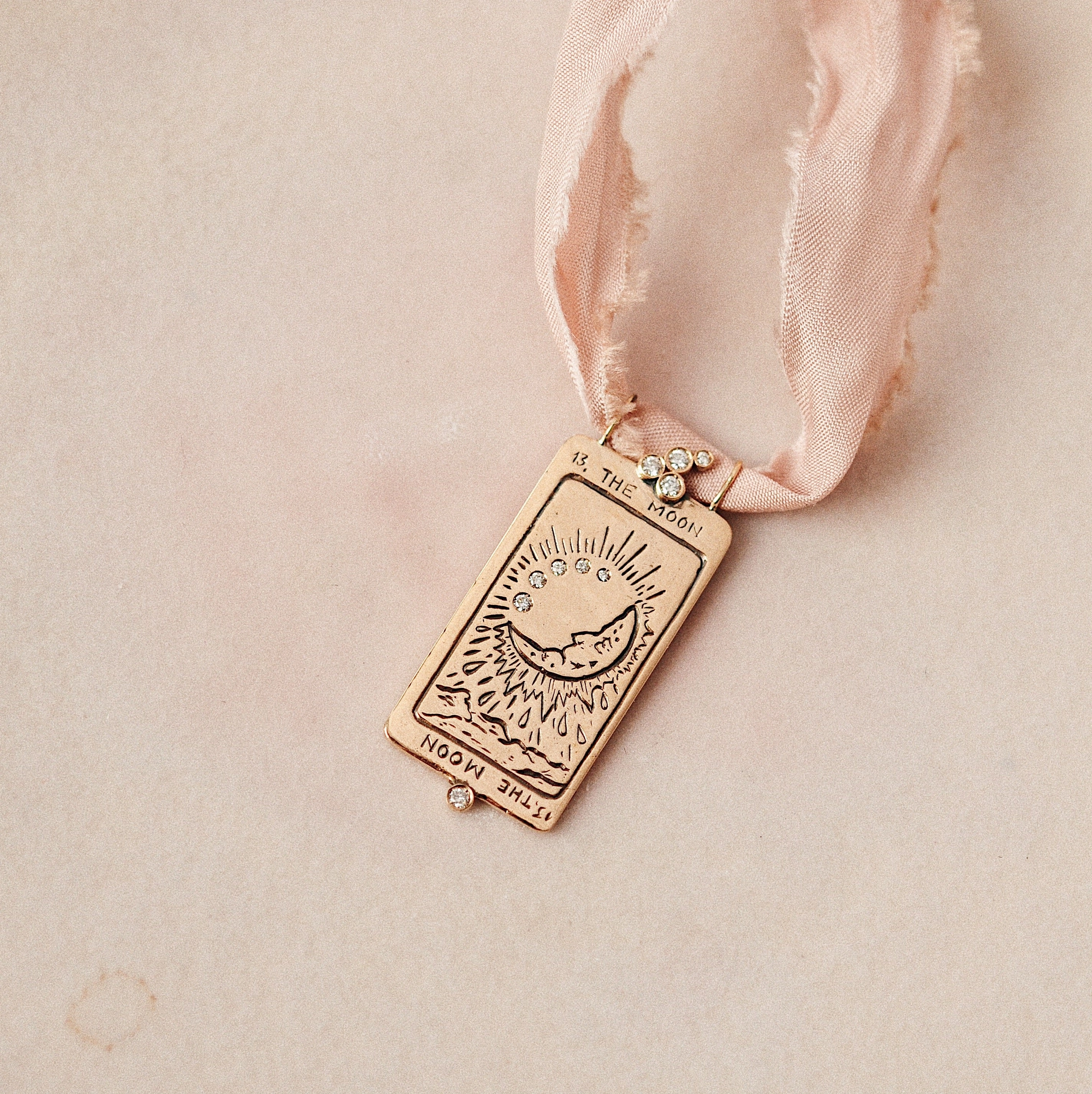 Supreme The Moon Tarot Card Necklace - READY-TO-SHIP