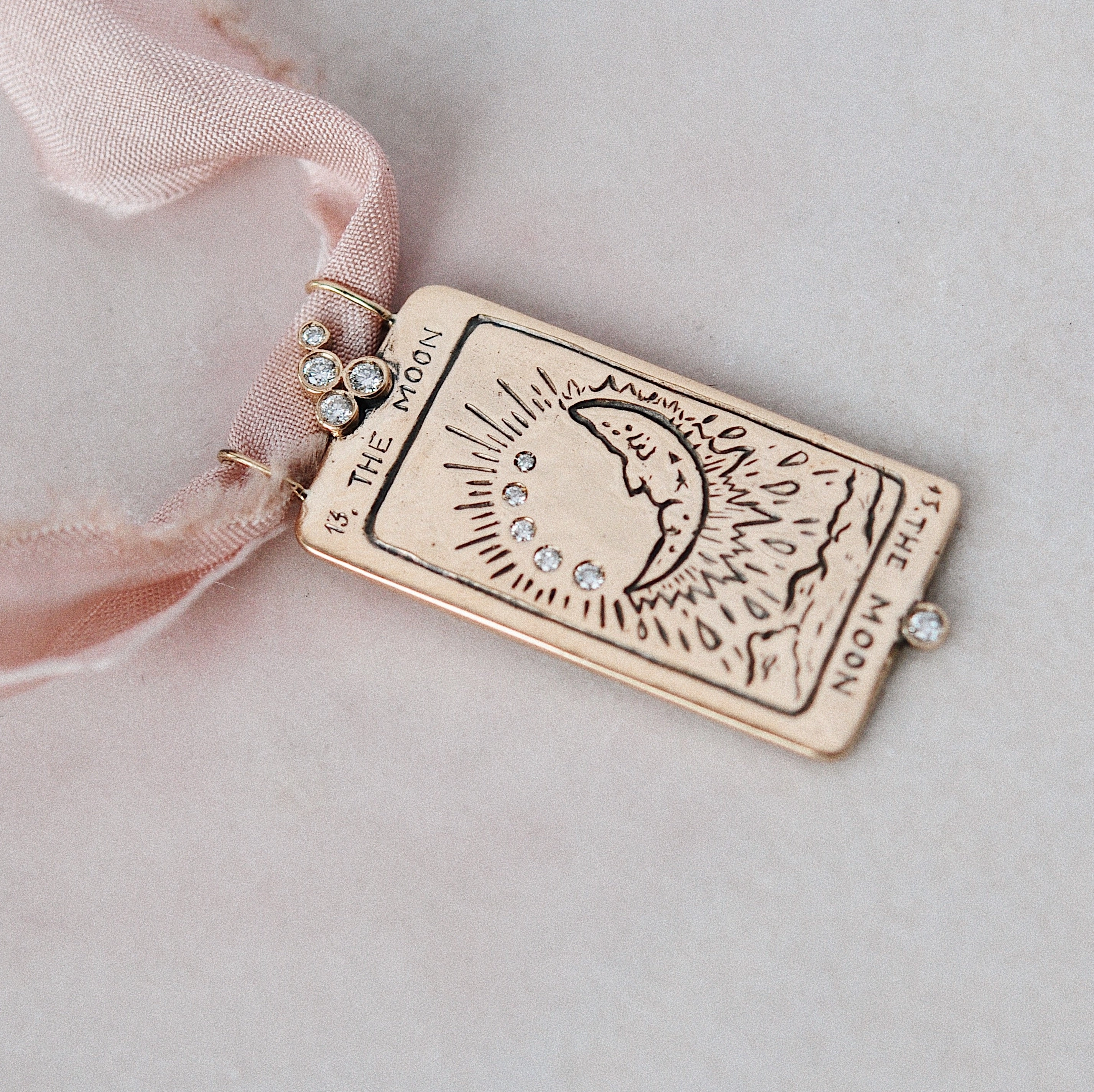 Supreme The Moon Tarot Card Necklace
