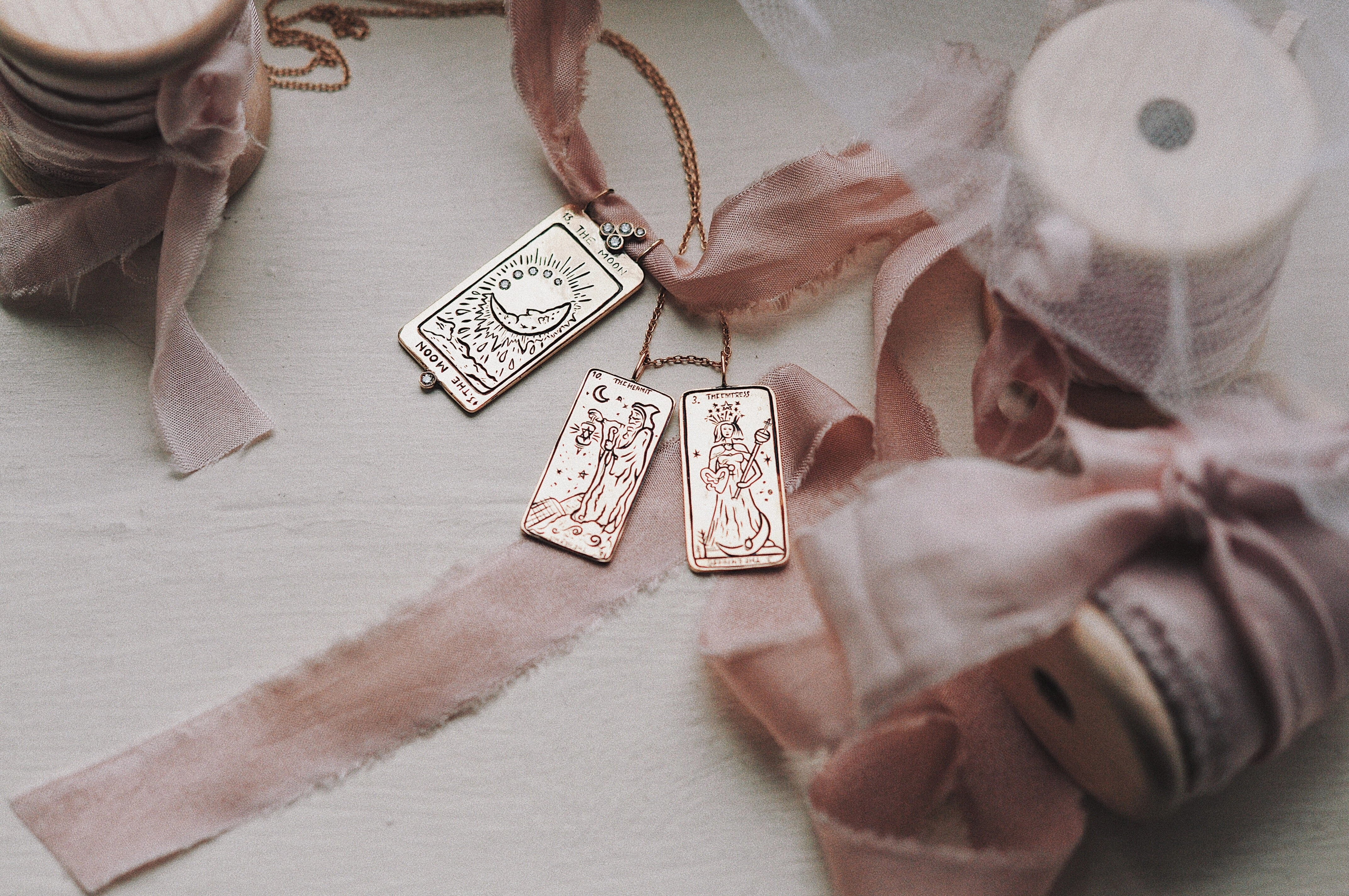 Supreme The Moon Tarot Card Necklace