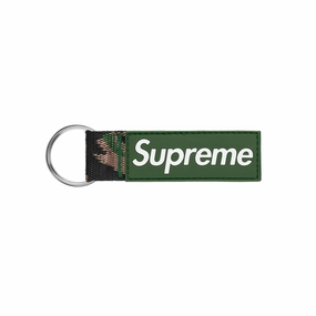 Supreme Webbing Keychain – Green Camo