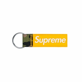Supreme Webbing Keychain – Yellow Camo