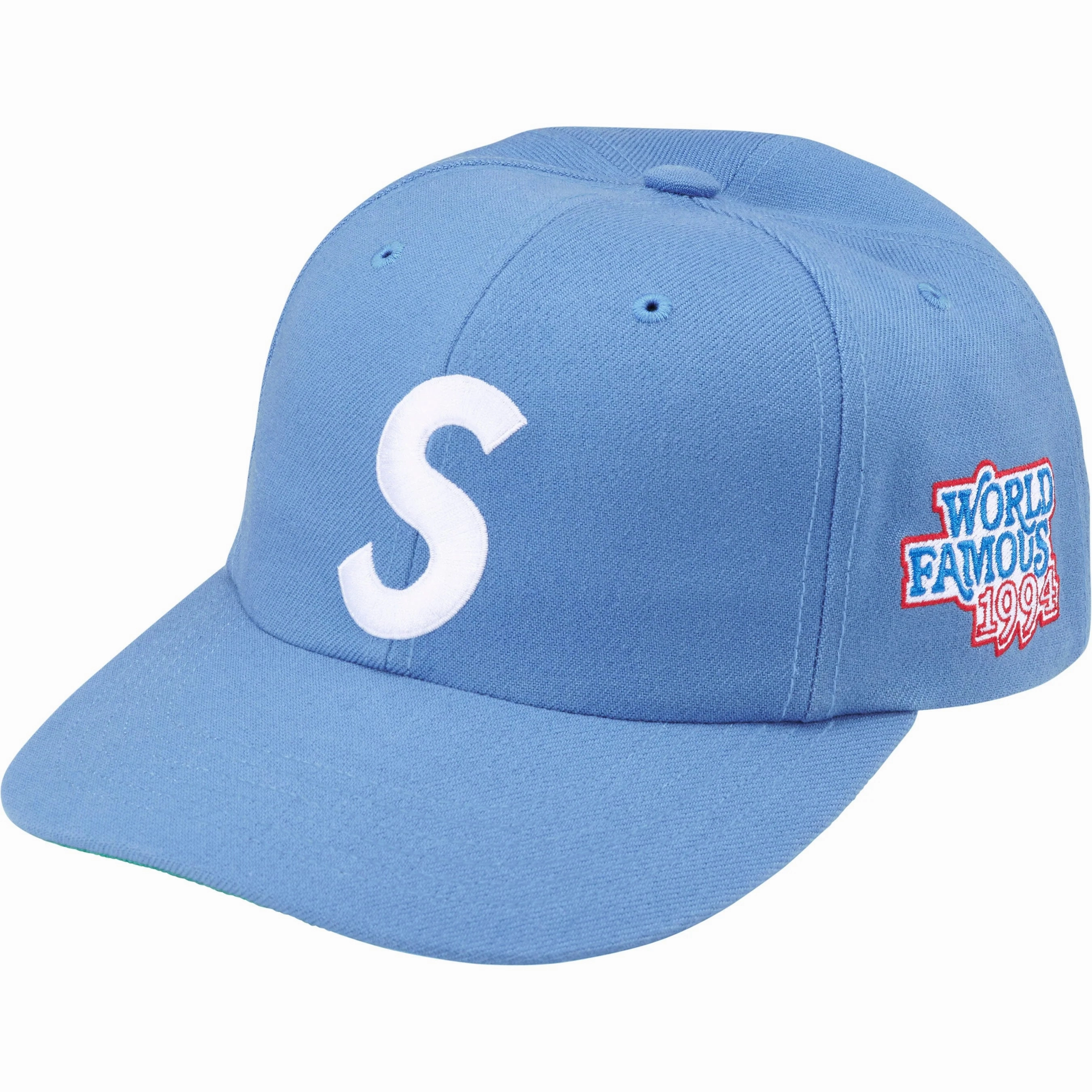 Supreme World Famous S Logo 6 Panel Light Blue