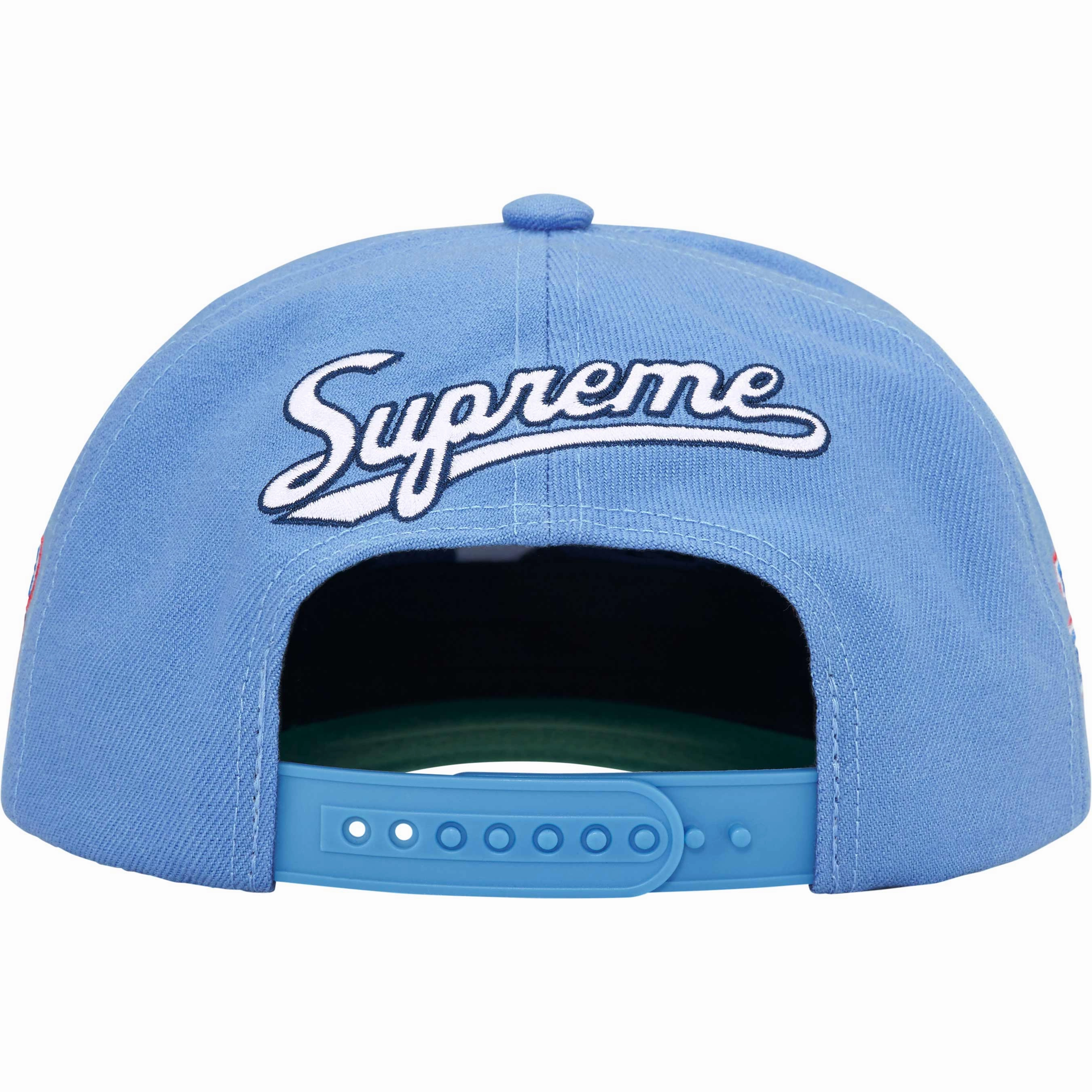 Supreme World Famous S Logo 6 Panel Light Blue