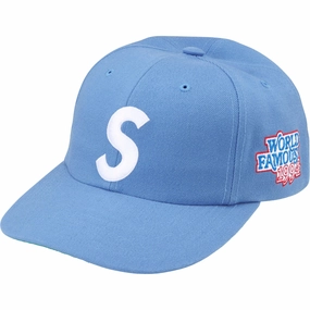 Supreme World Famous S Logo 6 Panel Light Blue