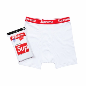 Supreme x Hanes Boxer Briefs – White / Red