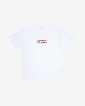 SUPREME X TAKASHI MURAKAMI COVID-19 RELIEF BOX LOGO TEE WHITE
