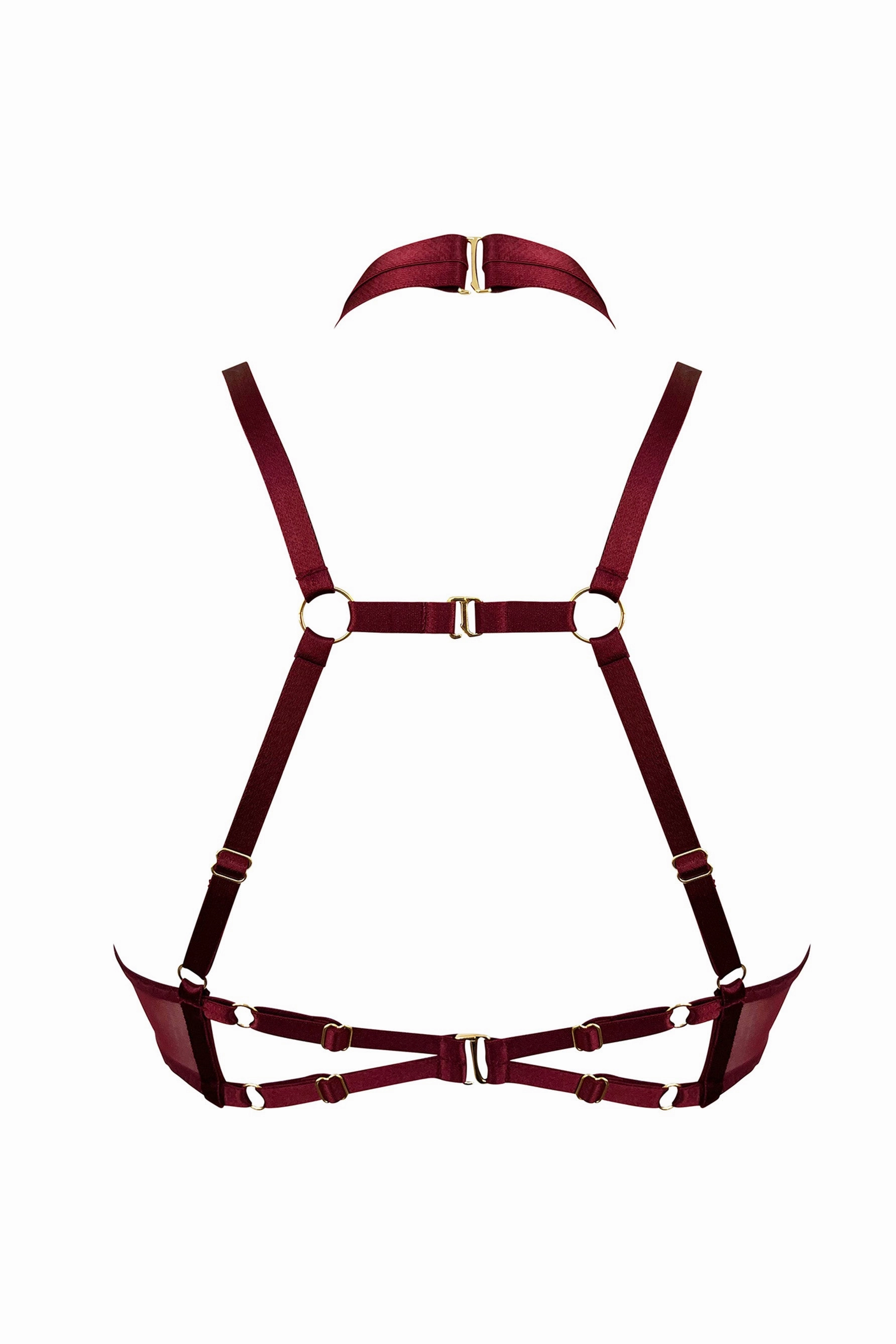 Syra Ouvert Wire Bra in Morello
