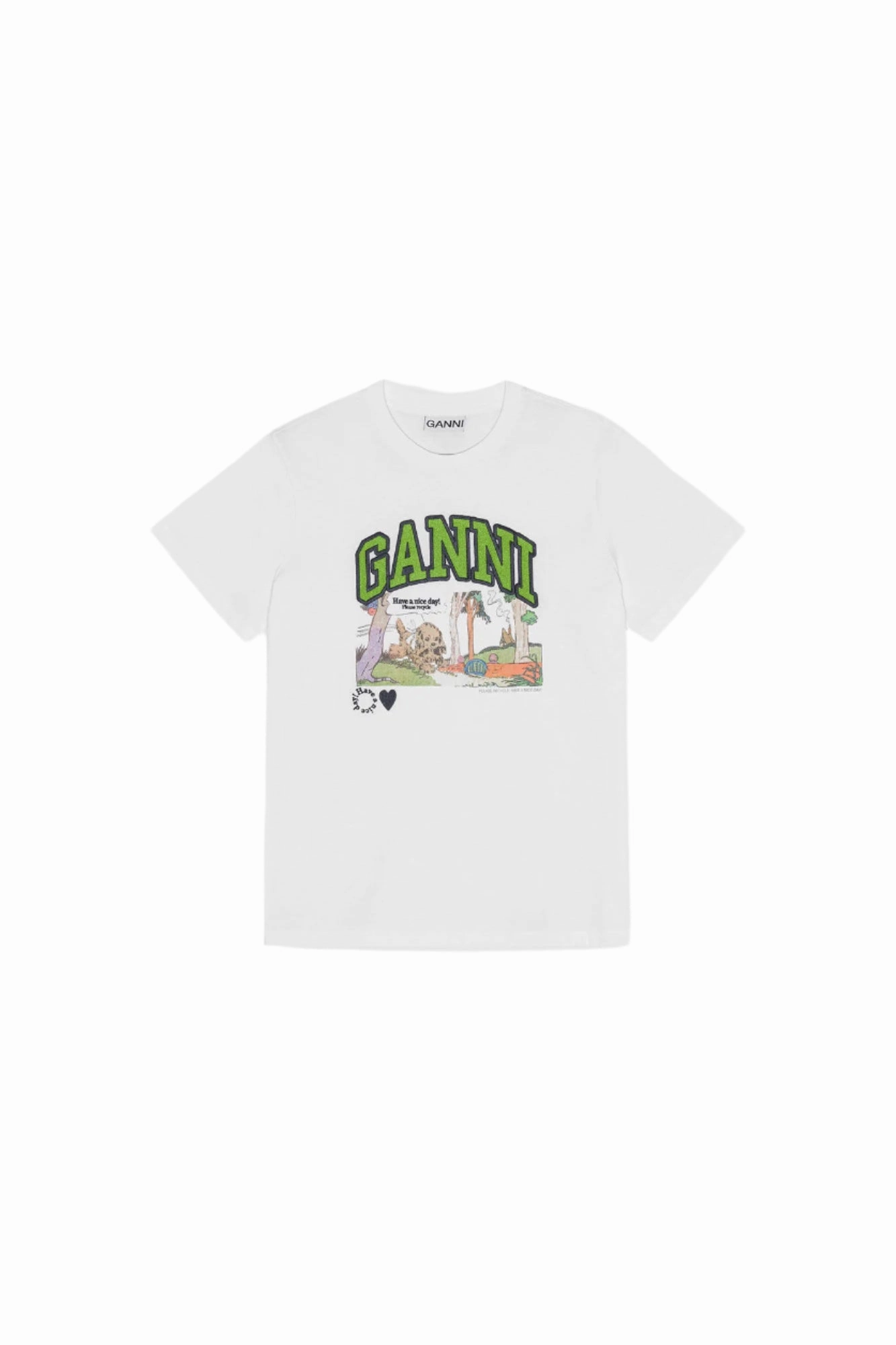 Tee white relaxed Poppy C