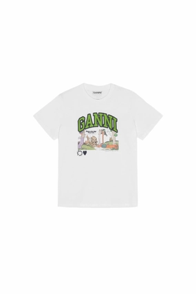 Tee white relaxed Poppy C