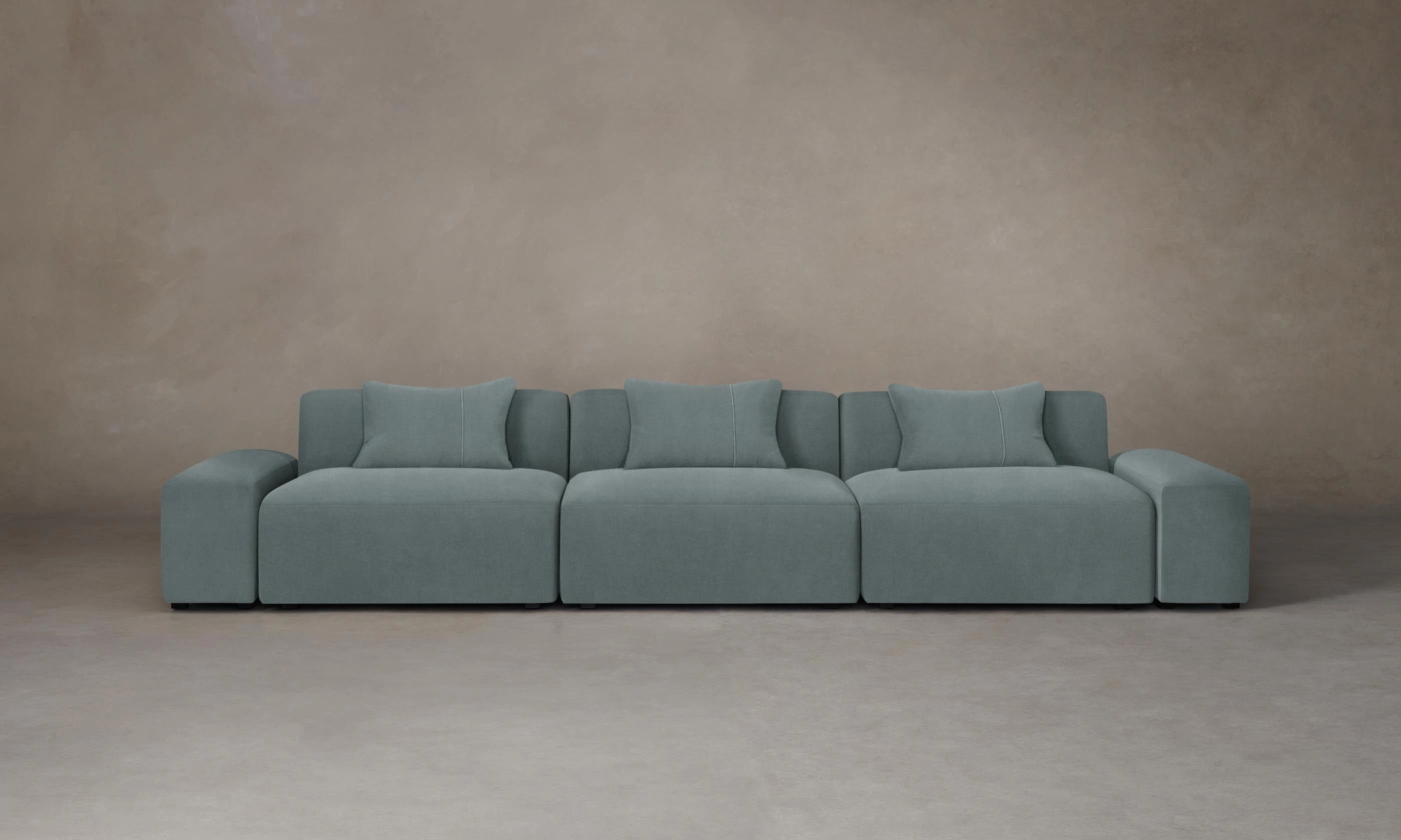 The Breuer Modular Sectional - Performance Velvet Seafoam