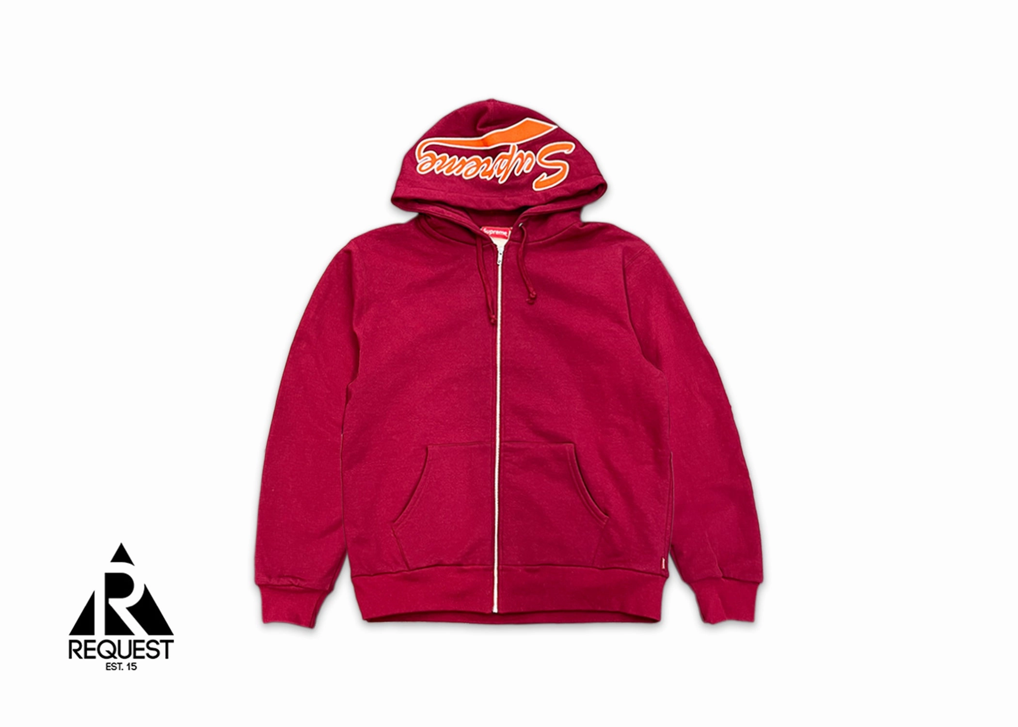 Thermal Zip Up Sweatshirt Cardinal