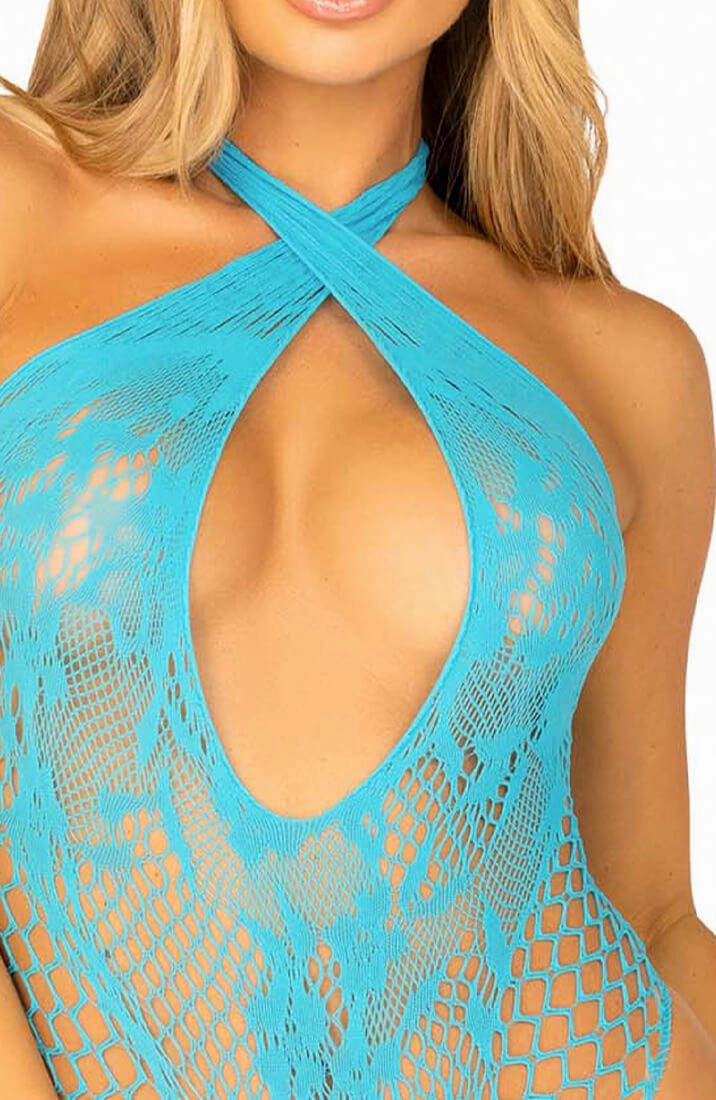 Turquoise halter bodysuit - Turquoise is for Thursday