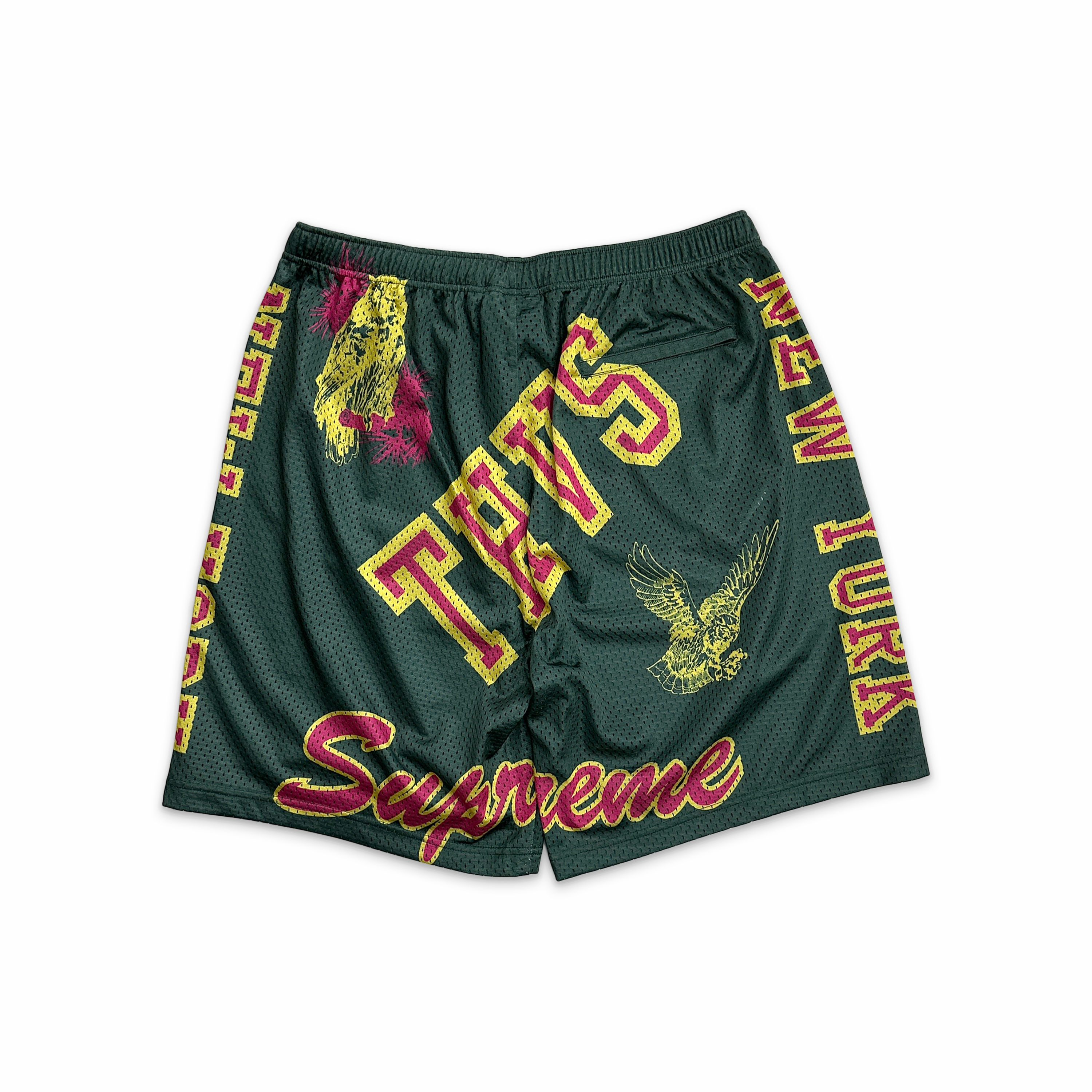 Varsity Mesh Shorts Dark Green