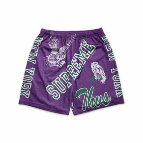 Varsity Mesh Shorts Purple