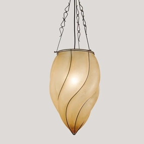 Venetian Ceiling Light With Glass Diffuser