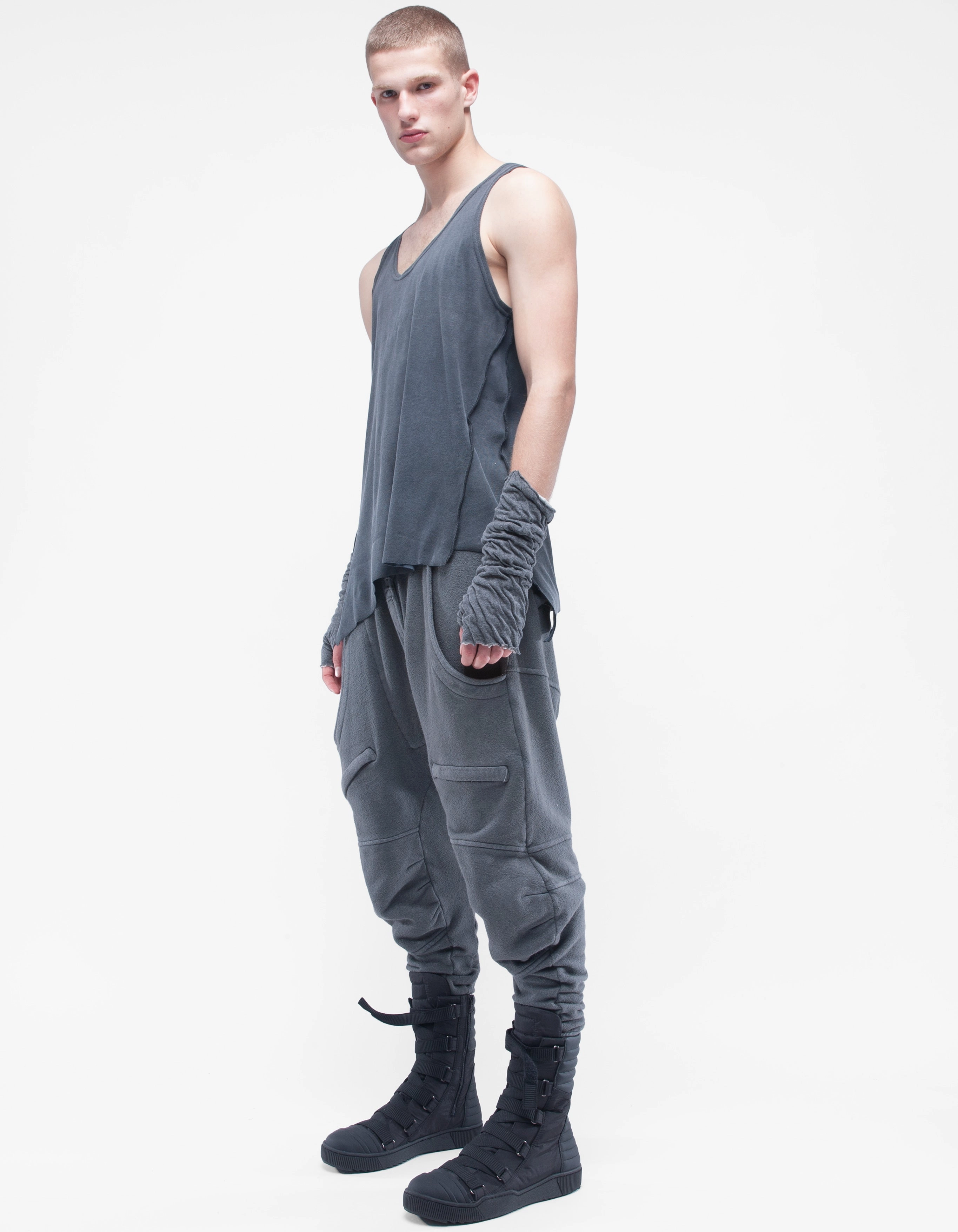 VEST RIB GREY