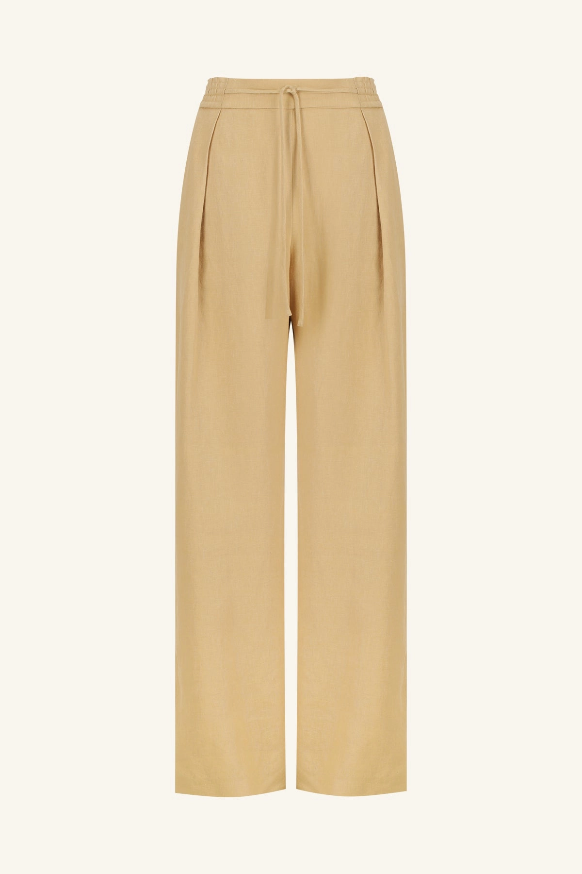 WELLINGTON ELASTICATED RELAXED PANT - ALMOND