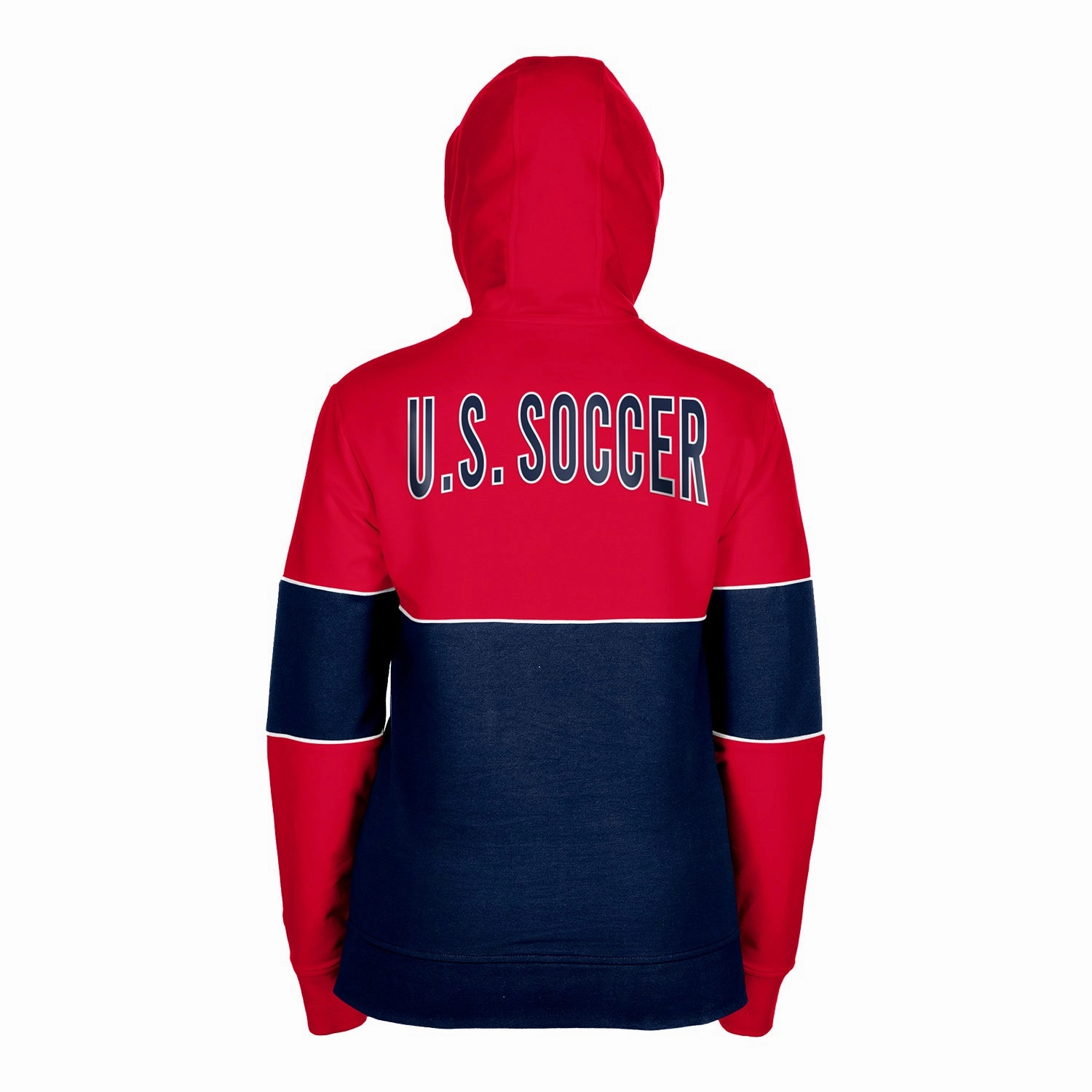 Women's New Era USMNT Full Zip Blocked Red Hoodie