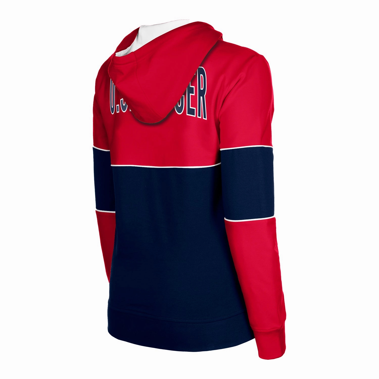 Women's New Era USMNT Full Zip Blocked Red Hoodie