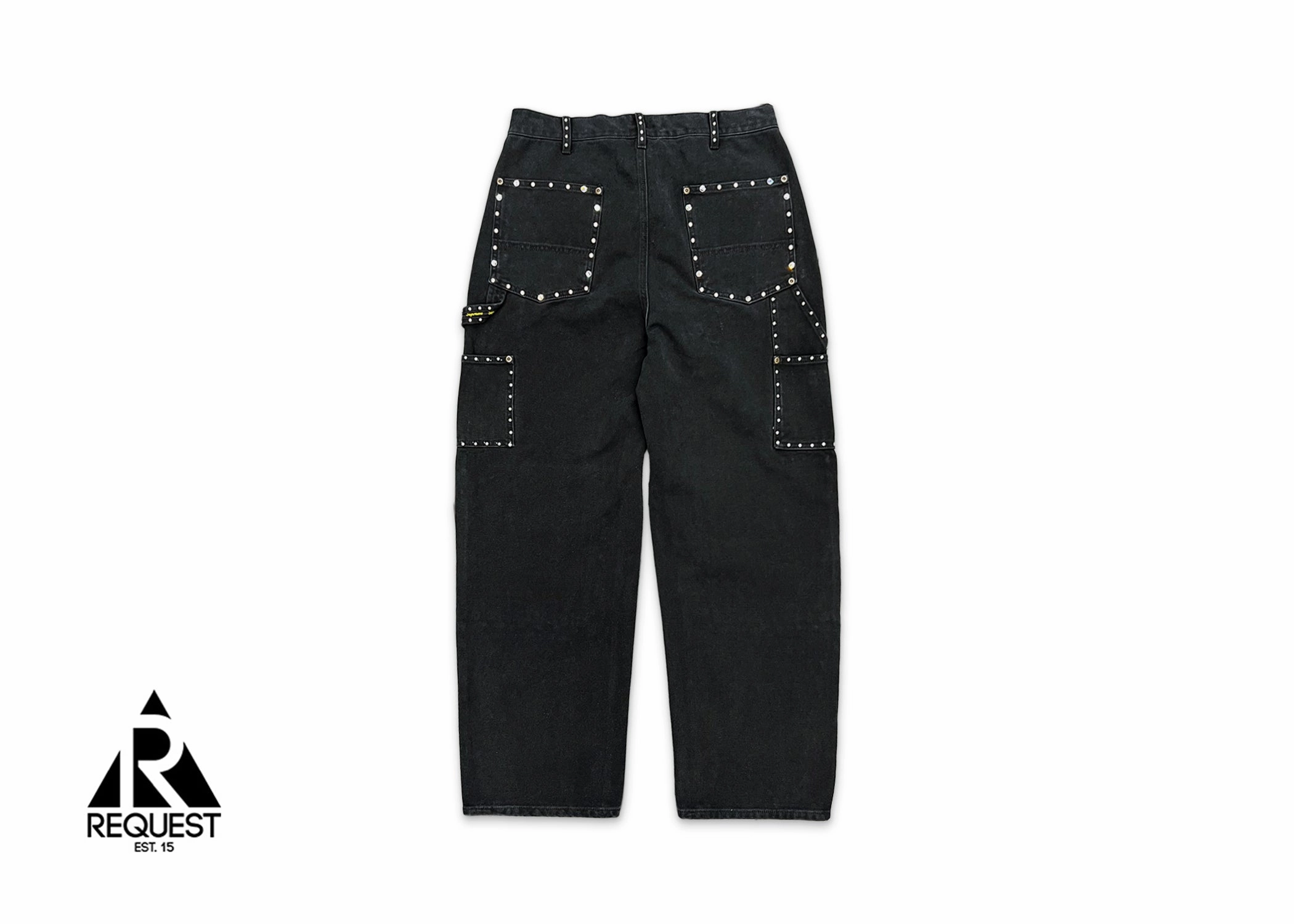 x B.B. Simon Studded Double Knee Painter Pant Black