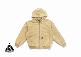 x Dickies Quilted Lined Zip Up Hoodie Light Tan